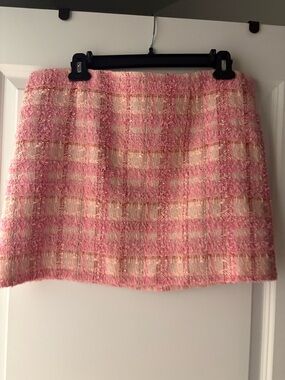 Bardot Pink Tweed Mini Skirt